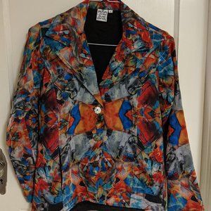 Lightweight Kaleidoscope Jacket - red and blue